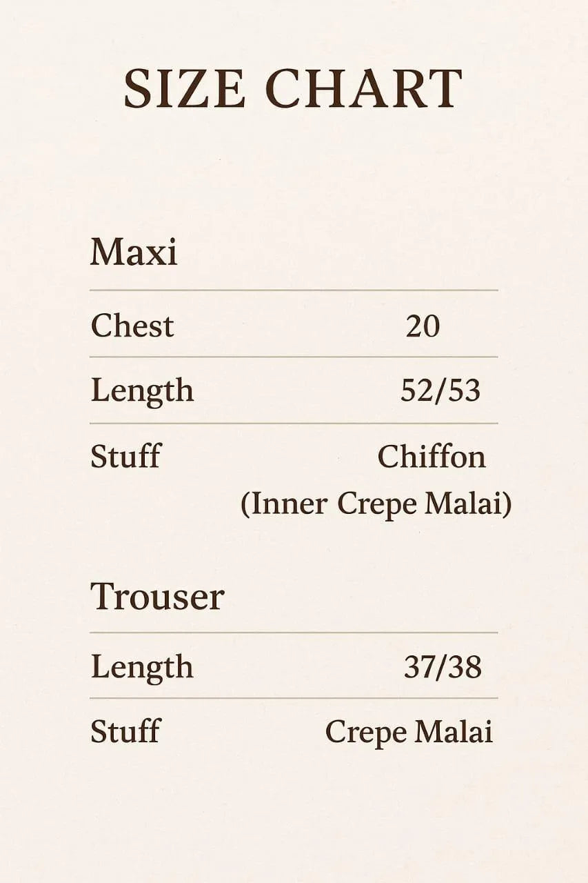 3 Pcs Women's Stitched Chiffon Plain Suit