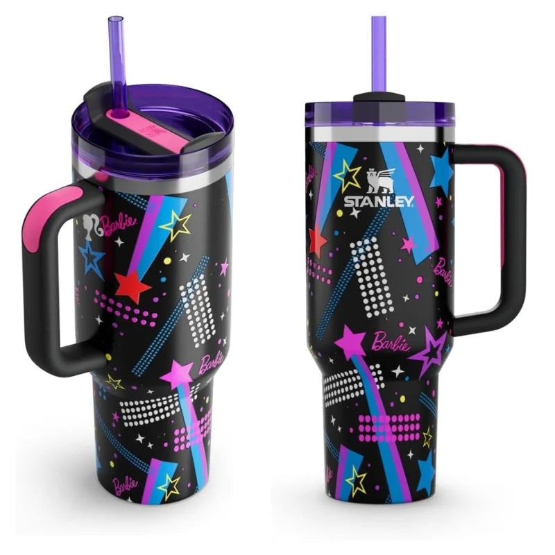 Black Stylish Stanley Barbie Tumbler H2.0 Tumbler 1.18L