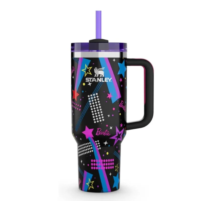 Black Stylish Stanley Barbie Tumbler H2.0 Tumbler 1.18L